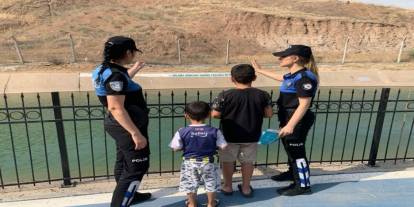 Batman polisinden boğulma vakalarına karşı çocuklara su güvenliği eğitimi