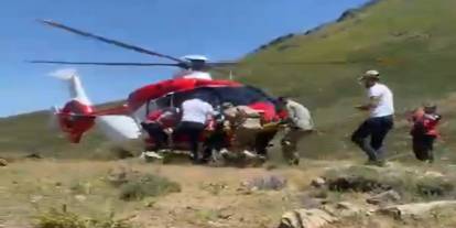 Attan Düşen Vatandaş Helikopterle Kurtarıldı