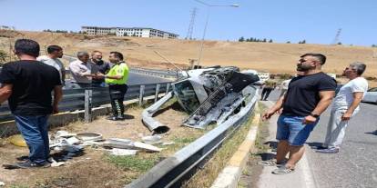 Siirt'te Takla Atan Otomobilin Sürücüsü Kazayı Yara Almadan Atlattı