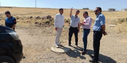Cizre’de Belediye yetkilileri çalışmaları denetledi