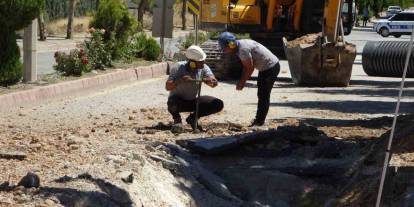 Malatya’da altyapı çalışmasında doğalgaz borusu patladı