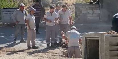 Doğalgaz borusu zarar gördü, korku dolu anlar yaşandı