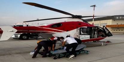 Akciğer Hastası Ambulans Helikopter ile Van'a Nakledildi