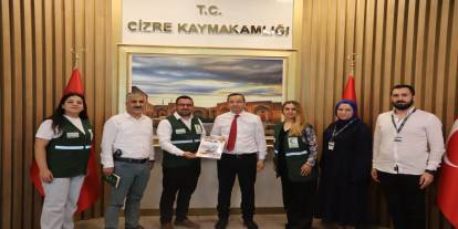 Yeşilay Heyetinden Cizre Kaymakamı Baycar’a Ziyaret