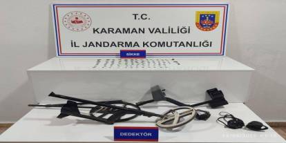 Karaman'da uyuşturucu ile tarihi eserler ele geçirildi