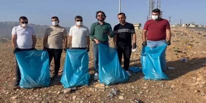 Silopi Nasra Tepesinde Çevre Temizliği: Alkol Şişeleri Dikkat Çekti
