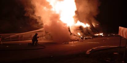 Cizre’de korkunç kaza! Freni boşalan Kamyon devrildi, sürücü yanarak hayatını kaybetti