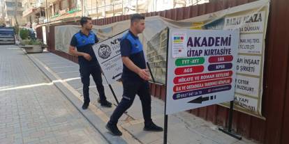 Cizre'de Kaldırımlar yayalara kaldı, reklam panoları ve dubalar kaldırıldı