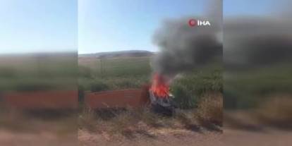 Takla atan kamyonun sürücüsü yanarak hayatını kaybetti