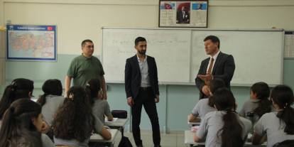 Cizre Milli Eğitim Müdürü Öğrenci ve öğretmenlerin heyecanına ortak oldu