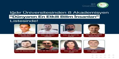 Iğdır Üniversitesi'nden Dünya Listesine Giren 8 Bilim İnsanı