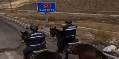 Atlı Jandarma Timleri Kapıköy sınırında görevde