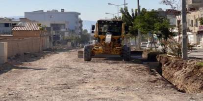Silopi'de Hastane Caddesi'nde Altyapı Seferberliği Sürüyor