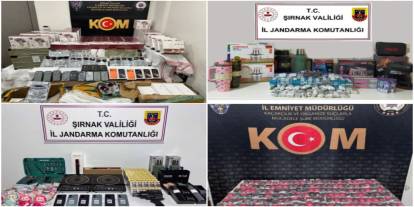 Şırnak'tta Kapsamlı Kaçakçılık Operasyonu: 6.5 Milyon Lira Değerinde Kaçak Mal Ele Geçirildi