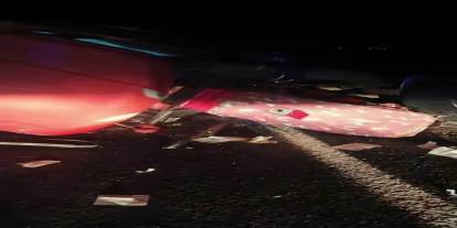 Traktör Hurdaya Döndü, Ticari Araç Şarampole: 2 Yaralı!