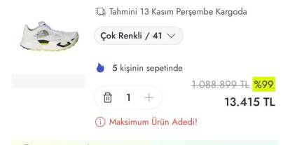 Ayakkabının fiyatını 1 milyon 88 bin lira gösterip 13 bin liraya düşürdüler