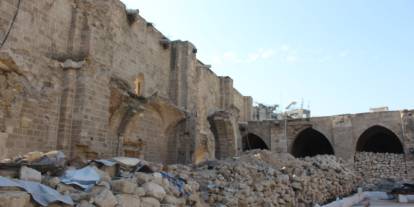 Gazze'nin en eski camisi Büyük Ömer Camii'nde restorasyon çalışmaları başladı