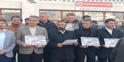 Şırnak'ta Filistin'e destek açıklaması