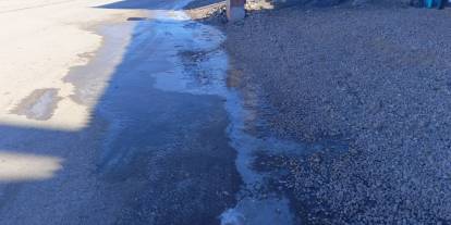 Gölbaşı’nda, sular dondu