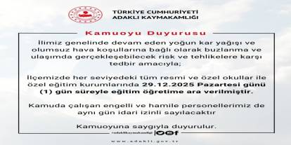 Bingöl’de Kar Esareti: Kiğı ve Adaklı’da Okullar Tatil Edildi!