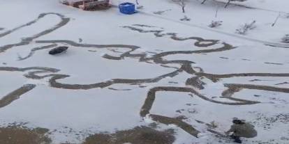 Şırnak’ta Kar Üzerinde İz Bırakan Sanat