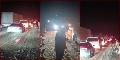 Cizre–Nusaybin Yolunda Kar Nedeniyle Uzun Araç Kuyrukları Oluştu