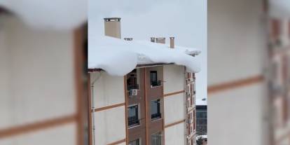 Şırnak’ta Toki Konutlarının Çatılarında Biriken Kar Tehlike Saçıyor