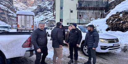 Kaymakam Ergün ve Vali Yardımcısı Çiftçi'den Karla Mücadele Denetimi