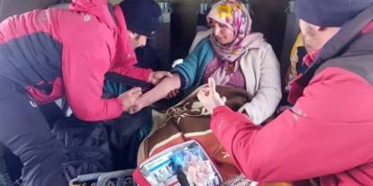 Hamile kadının İmdadına Polis helikopteri yetişti