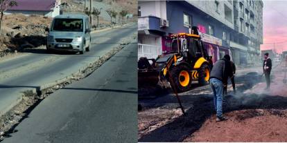Kurumlar Kazıyor Belediye Yamalıyor, Cizre'de çukurlar bitmiyor