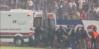 Galatasaray- Fethiye Spor Maçında korkunç olay: Taraftar tribünden düştü