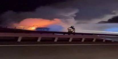 Seyir Halindeyken Dikkat! "Bir Anda Başladı" Dedi, Geriye Sadece Demir Yığını Kaldı