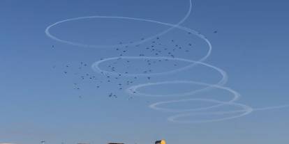 Suriye sınırı semalarında ilginç görüntü