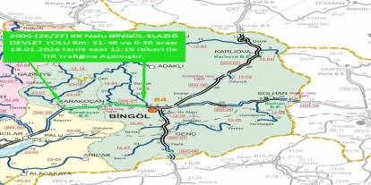 Bingöl’ün çevre illere tır trafiği açıldı