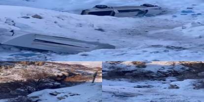 Şırnak-Siirt Karayolunda TPAO Aracı Şarampole Devrildi: 4 Yaralı