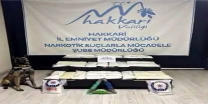 Yüksekova'da 63 kilo metamfetamin ele geçirildi