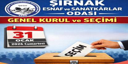 Şırnak Esnaf ve Sanatkârlar Odası Genel Kurula Gidiyor