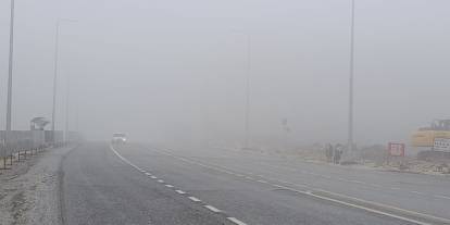 Şanlıurfa'da yoğun sis ve yağmur etkili oluyor