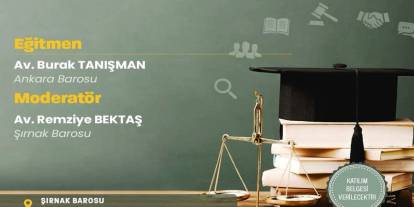 Şırnak Barosu’ndan Avukatlara Yönelik İcra Hukuku Semineri
