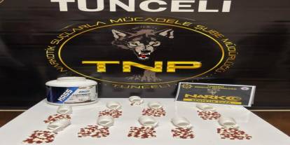 Tunceli’de uyuşturucu operasyonu: 430 adet sentetik ecza ele geçirildi