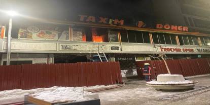 Van’da dönerci dükkânında yangın paniği