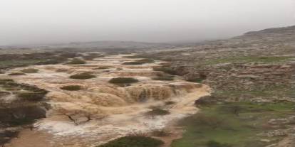 Yağışların ardından Emrud Şelalesinin debisi yükseldi