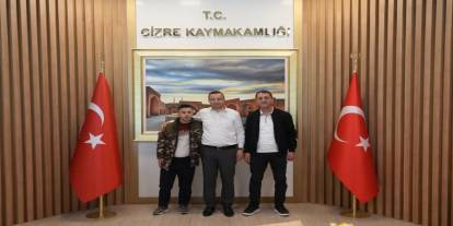 Cizre Kaymakamı Baycar, ilçenin sevilen siması "Cano"yu makamında ağırladı