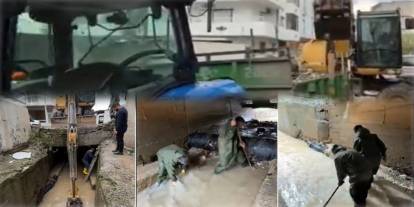 Cizre’de Yağış Sonrası Altyapı Çalışmaları Yapıldı