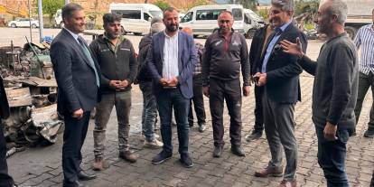 Cizre’de Sanayinin Nabzı Tutuldu: Hem Bayram Kutlaması Hem Saha İncelemesi