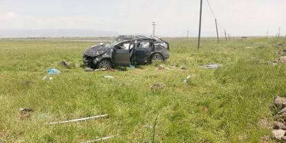 Şırnak İdil'de Otomobil takla attı sürücü yaralandı