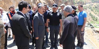 Şırnak Valisi Ekici, Habur Çayı'ndaki arama çalışmalarını yerinde inceledi