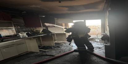 Mardin'de apartman dairesinde çıkan yangın söndürüldü
