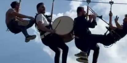 Davul zurnayla zipline keyfi