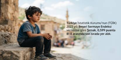 TÜİK Verileri Açıklandı: Şırnak Beşeri Sermaye Endeksinde Son Sırada
